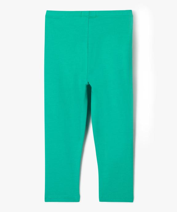 Legging 7/8ème uni à taille élastiquée fille vue3 - GEMO (ENFANT) - GEMO
