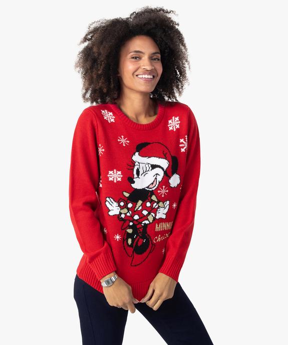 Pull de Noël femme avec motif Minnie – Disney vue1 - DISNEY DTR - GEMO