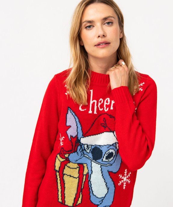 Pull de Noël avec motifs Stitch femme - Disney vue2 - LILO & STITCH - GEMO