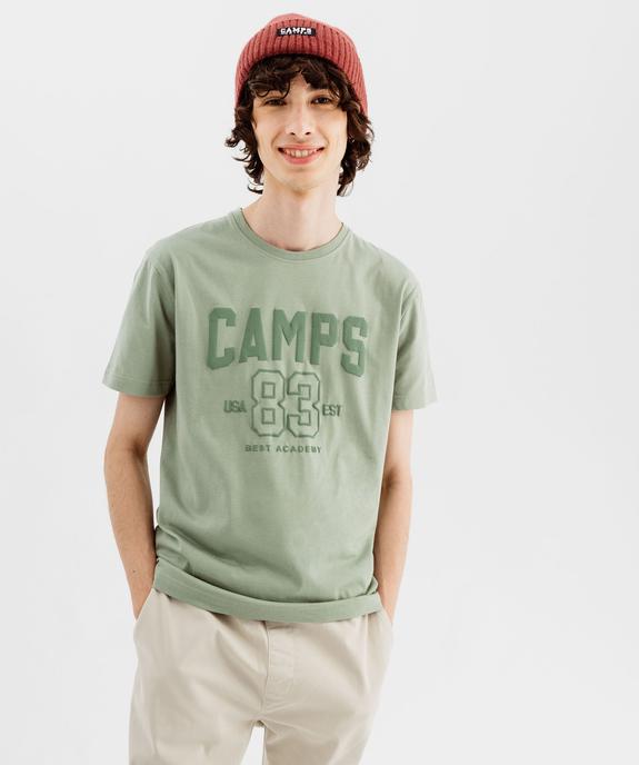 Tee-shirt manches courtes imprimé homme - Camps United vue5 - CAMPS GEMO FOR GOOD - GEMO
