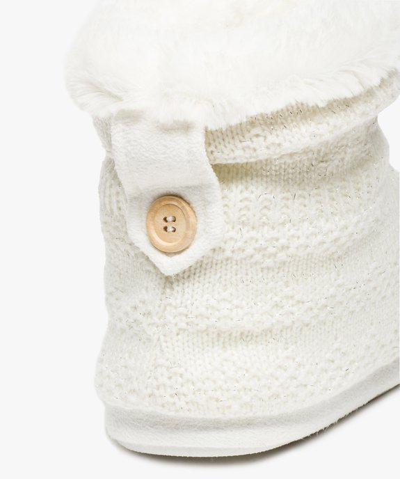 Chaussons femme boots en maille tricotée et doublure douce vue6 - GEMO(HOMWR FEM) - GEMO
