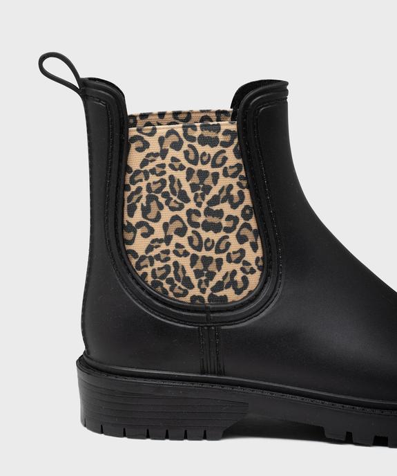 Boots de pluie avec élastiques léopard femme - Follow Me vue6 - FOLLOW ME - GEMO
