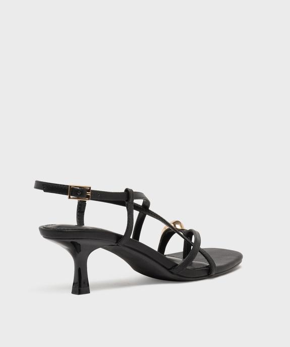 Sandales à talon fin multibrides avec bijou de pied femme vue4 - FOLLOW ME - GEMO