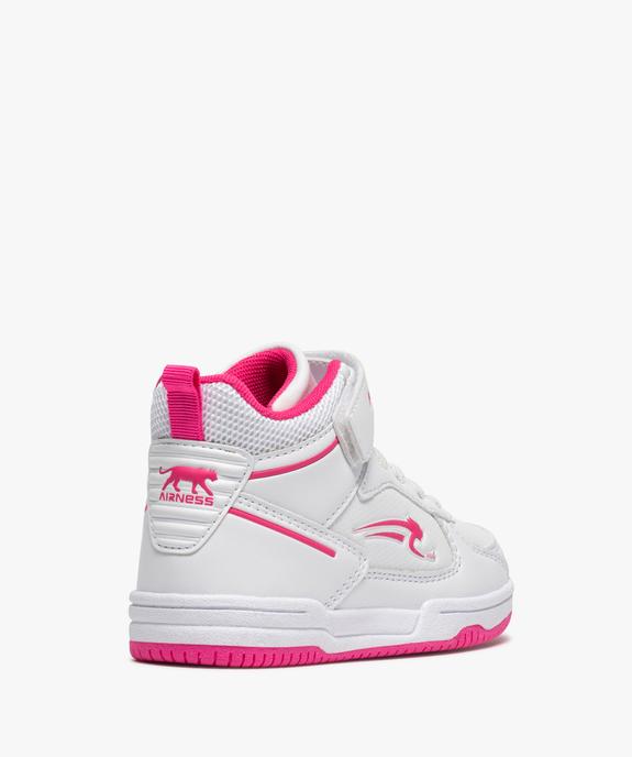 Baskets fille semi-montantes à lacets et scratch - Airness vue4 - AIRNESS - GEMO