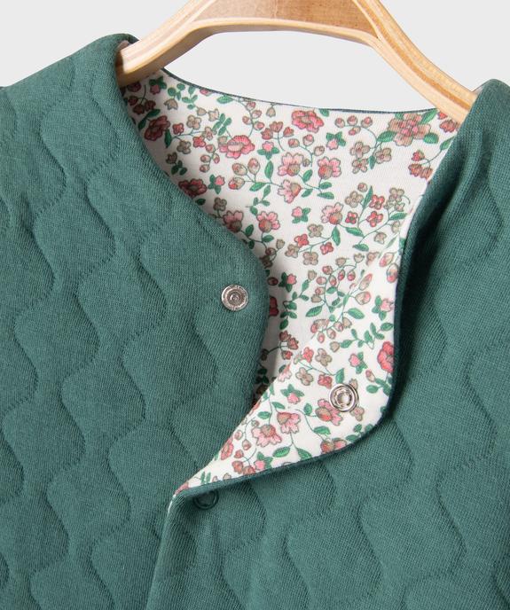 Gilet sweat réversible bébé fille vue2 - GEMO 4G BEBE - GEMO
