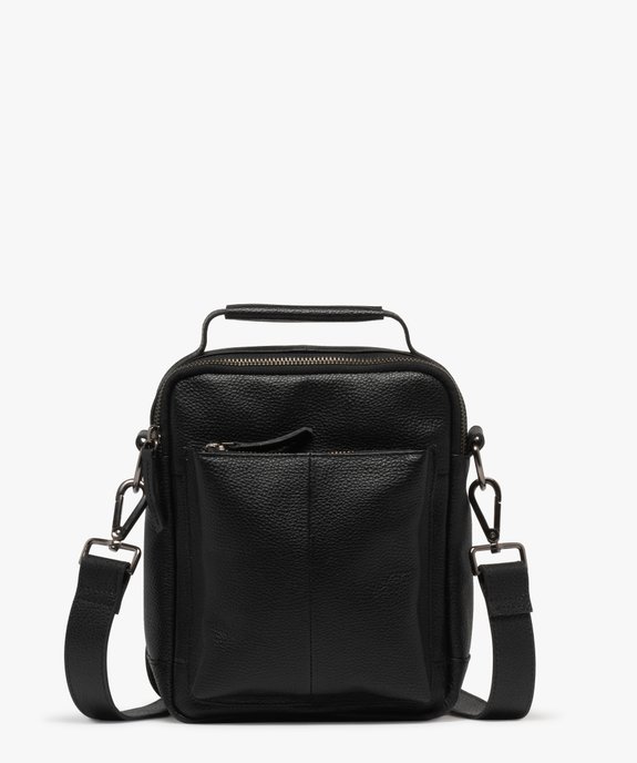 Sac pochette en cuir à bandoulière ajustable homme vue1 - GEMO (ACCESS) - GEMO