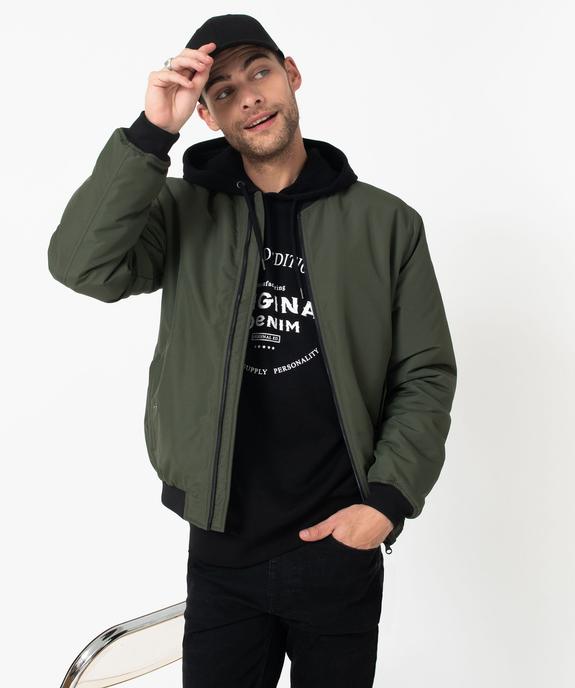 Blouson zippé style bombers homme vue2 - GEMO 4G HOMME - GEMO