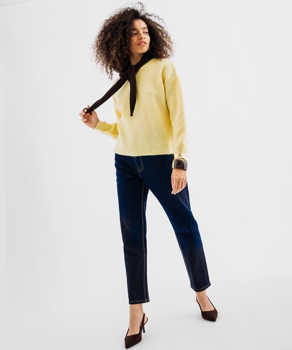 Pull maille col rond femme vue5 - GEMO 4G FEMME - GEMO