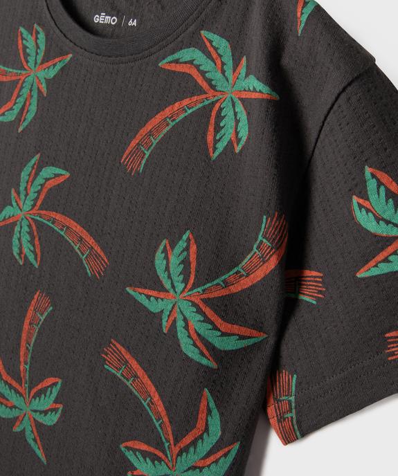 Tee-shirt manches courtes oversize à motifs palmiers garçon vue2 - GEMO (ENFANT) - GEMO