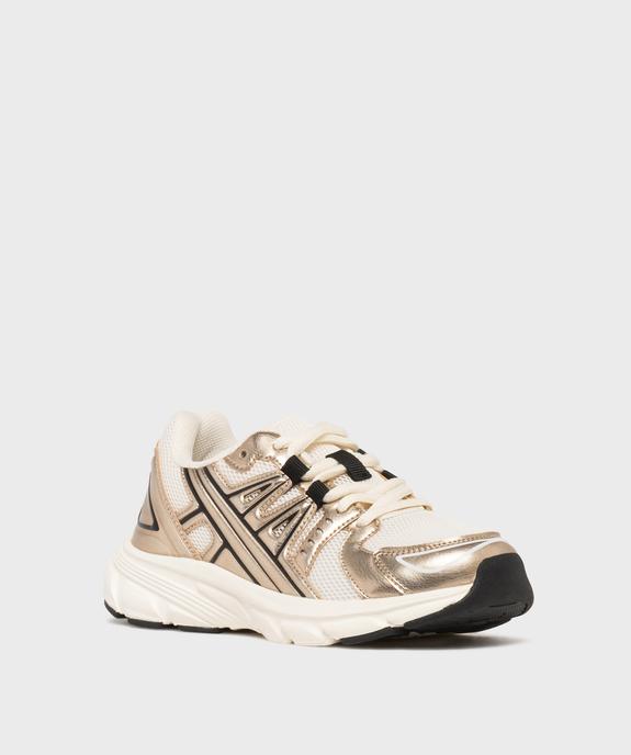 Baskets fille running en mesh avec détails effet métallisé vue2 - LOVELY WINGS - GEMO