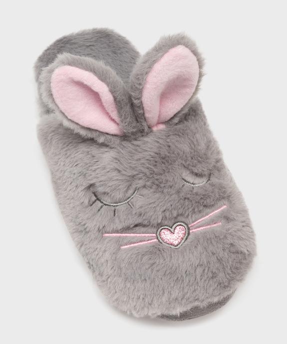 Chaussons mules en fourrure imitation avec oreilles de lapin femme vue5 - GEMO 4G FEMME - GEMO