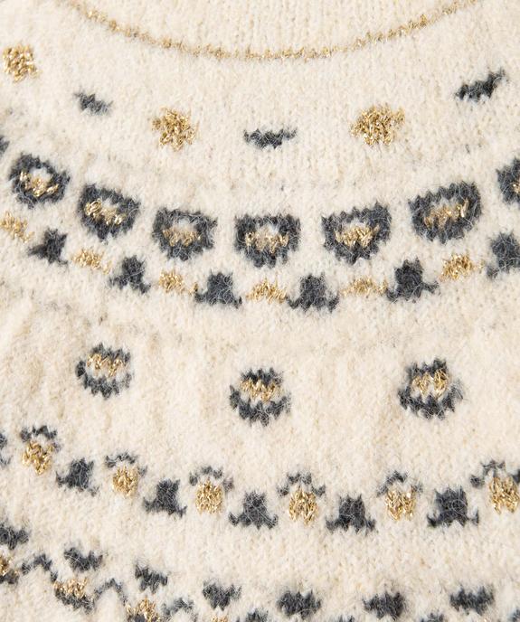 Pull de Noël bébé fille à motifs pailletés - LuluCastagnette vue3 - LULUCASTAGNETTE - GEMO