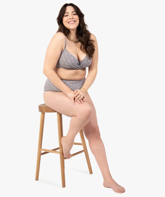 Bas de maillot de bain femme grande taille avec taille haute vue5 - GEMO (PLAGE) - GEMO