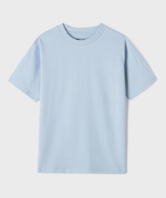 Tee-shirt manches courtes en jersey de coton garçon vue1 - GEMO (JUNIOR) - GEMO