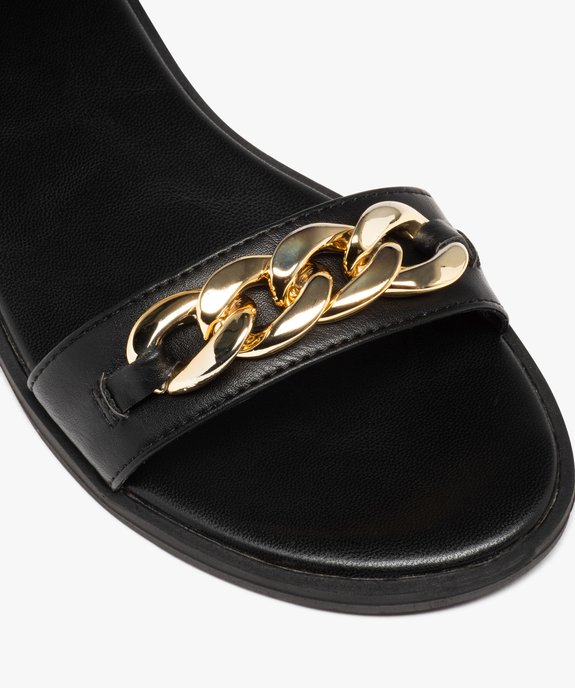 Sandales femme à talon plat et bride avec chaîne vue6 - GEMO (CASUAL) - GEMO
