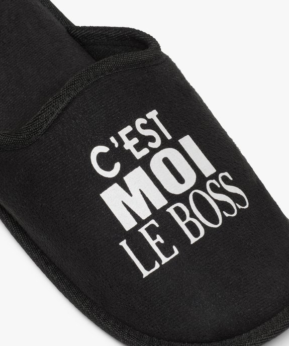 Mules d’intérieur homme avec inscription humoristique vue6 - GEMO(HOMWR HOM) - GEMO