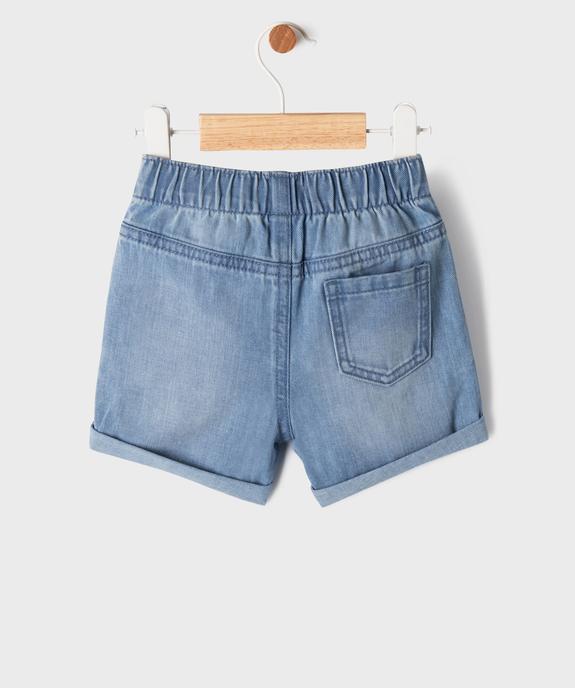 Short en jean avec taille ajustable bébé garçon vue3 - GEMO(BEBE DEBT) - GEMO