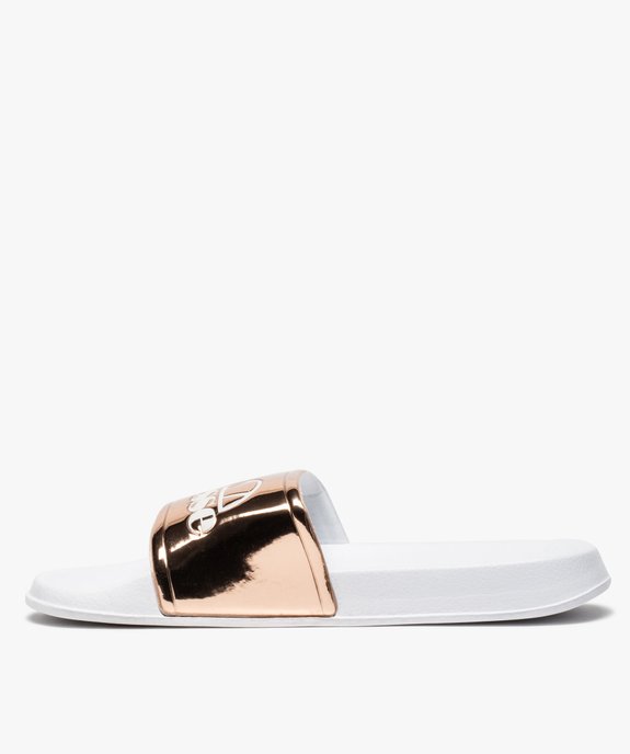 Mules de piscine femme à bandeau métallisé - Ellesse vue3 - ELLESSE - GEMO