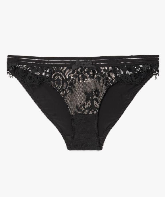 Slip en microfibre et dentelle  vue4 - GEMO(HOMWR FEM) - GEMO