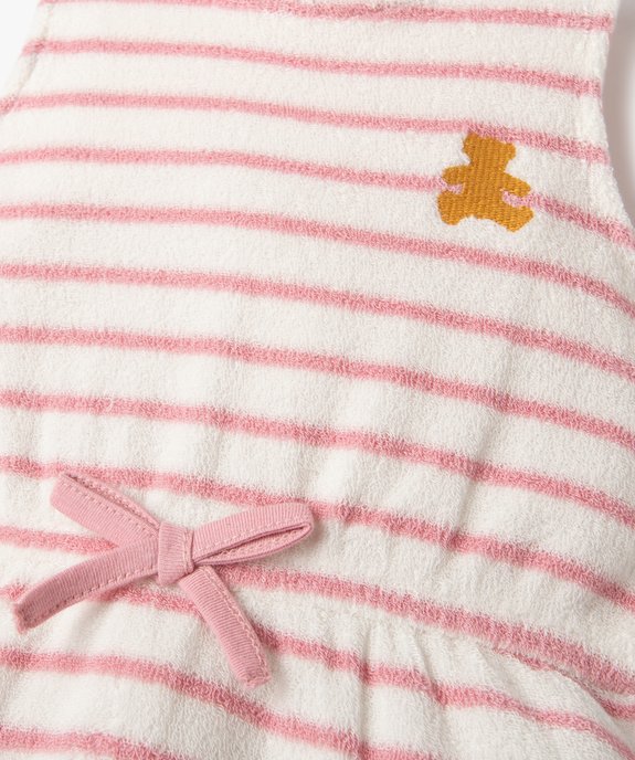 Combishort bébé à bretelles en éponge rayé - LuluCastagnette vue2 - LULUCASTAGNETTE - GEMO