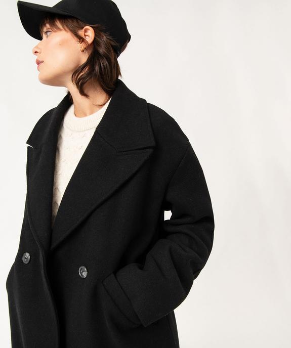 Manteau long oversize double boutonnage femme vue3 - GEMO(FEMME PAP) - GEMO