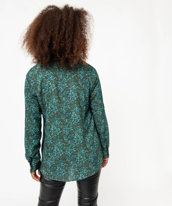 Chemise imprimée à manches longues femme vue3 - GEMO(FEMME PAP) - GEMO