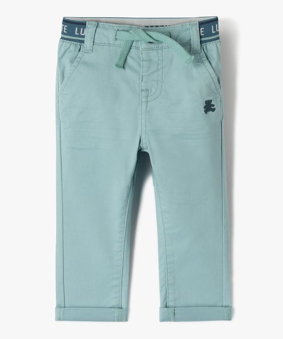 Pantalon slim en coton stretch bébé garçon - LuluCastagnette vue1 - LULUCASTAGNETTE - GEMO