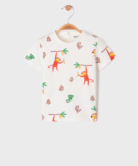 Tee-shirt manches courtes à motifs animaliers bébé garçon vue1 - GEMO 4G BEBE - GEMO