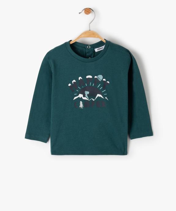 Tee-shirt bébé garçon à manches longues avec motif vue1 - GEMO(BEBE DEBT) - GEMO