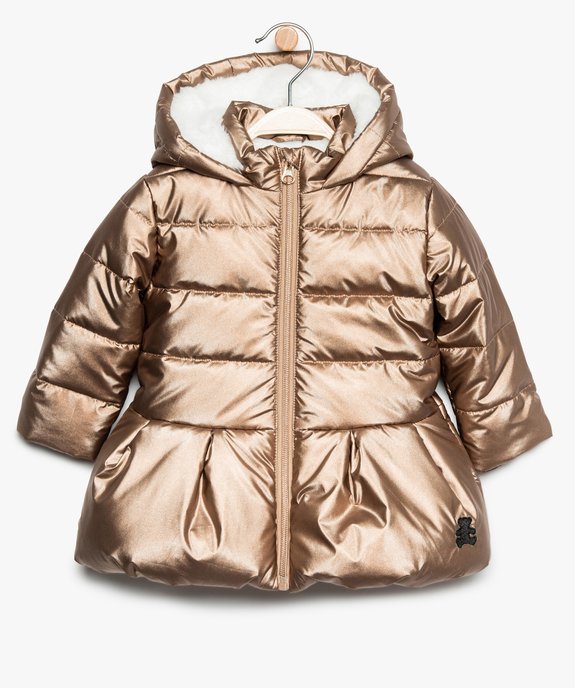 Manteau bébé fille doré effet irisé - Lulu Castagnette vue1 - LULUCASTAGNETTE - GEMO