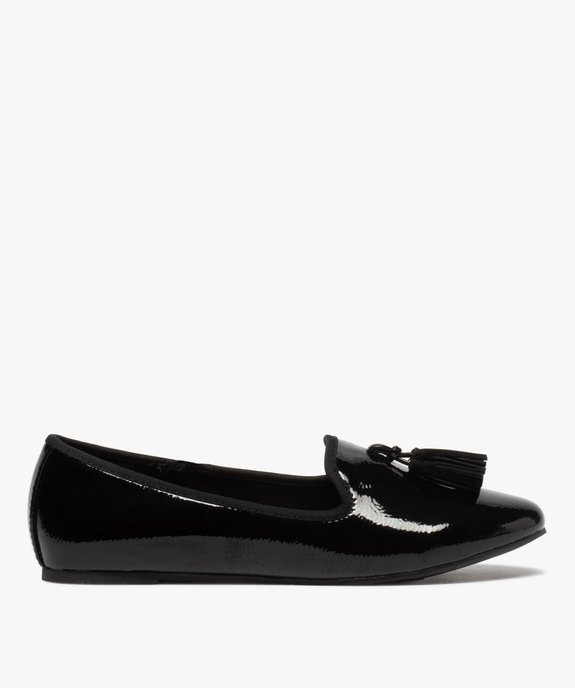 Slippers femme unis et vernis avec pompons décoratifs vue1 - GEMO(URBAIN) - GEMO