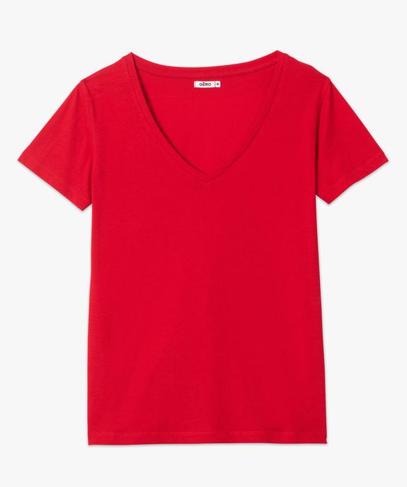 Tee-shirt femme avec large col V vue4 - GEMO(FEMME PAP) - GEMO