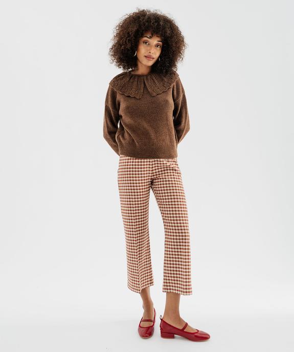 Pantalon à carreaux 7/8e femme vue5 - GEMO(FEMME PAP) - GEMO