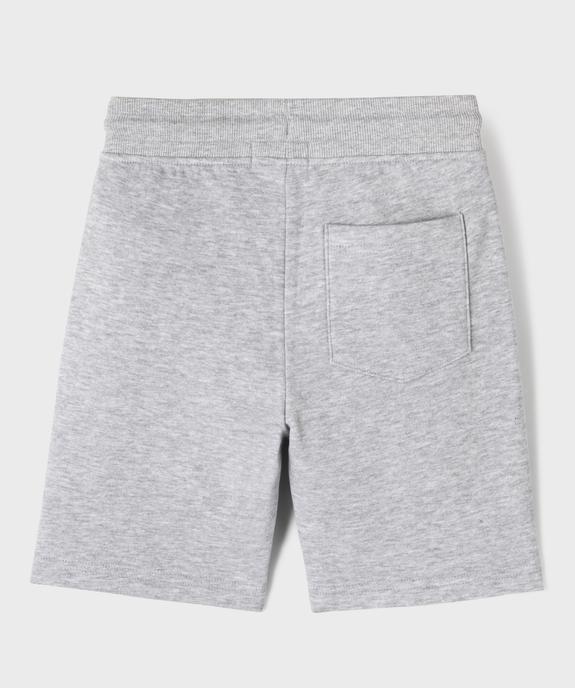 Bermuda en molleton gratté avec taille ajustable garçon vue3 - GEMO (ENFANT) - GEMO