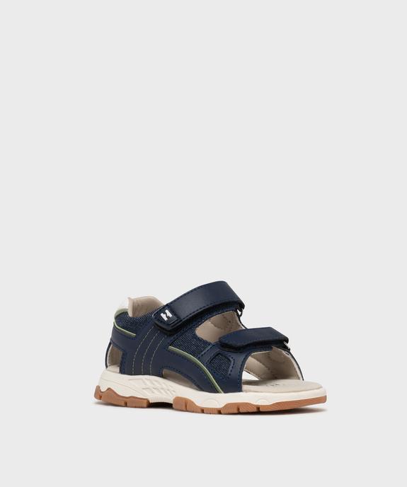 Sandales à scratch multi-matières bébé garçon - Hobiz vue2 - HOBIZ - GEMO