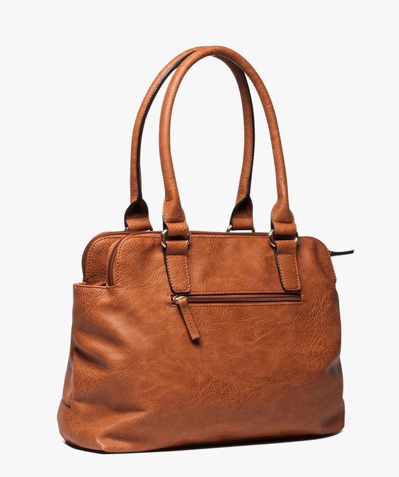 Sac à main femme en cuir synthétique uni avec motif tressé vue2 - GEMO (ACCESS) - GEMO