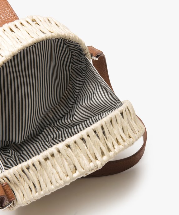 Sac femme rond en paille avec bandoulière vue3 - GEMO (ACCESS) - GEMO
