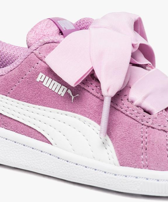 Basket en cuir suédé avec lacets satin - Puma Heart vue6 - PUMA - GEMO