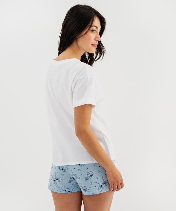 Pyjashort avec motif Stitch femme - Disney vue3 - LILO & STITCH - GEMO