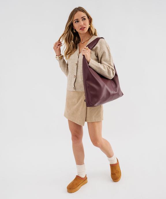 Gilet à col V avec poches femme vue5 - GEMO(FEMME PAP) - GEMO