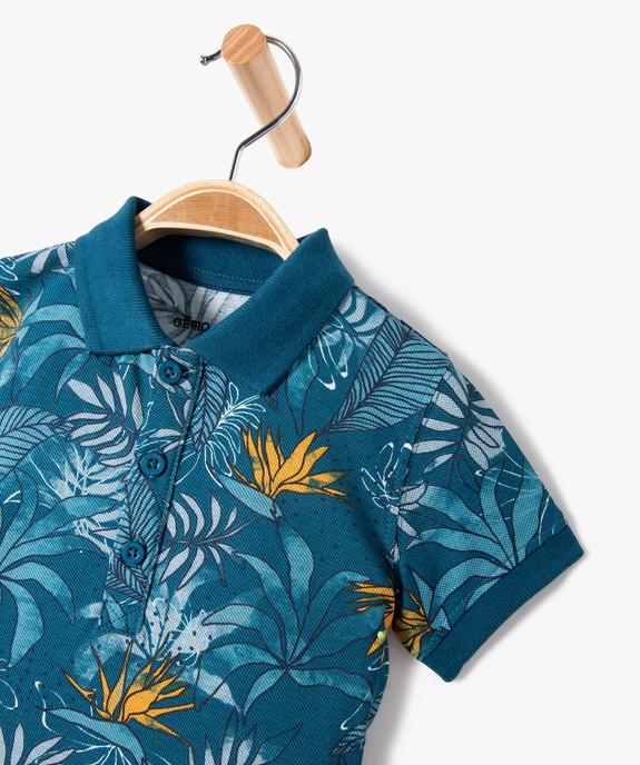 Polo manches courtes en maille piquée bébé garçon vue2 - GEMO(BEBE DEBT) - GEMO