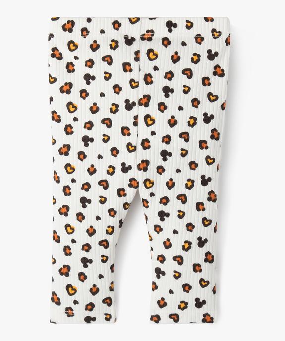 Legging en maille côtelée imprimé léopard - Disney  vue3 - DISNEY BABY - GEMO