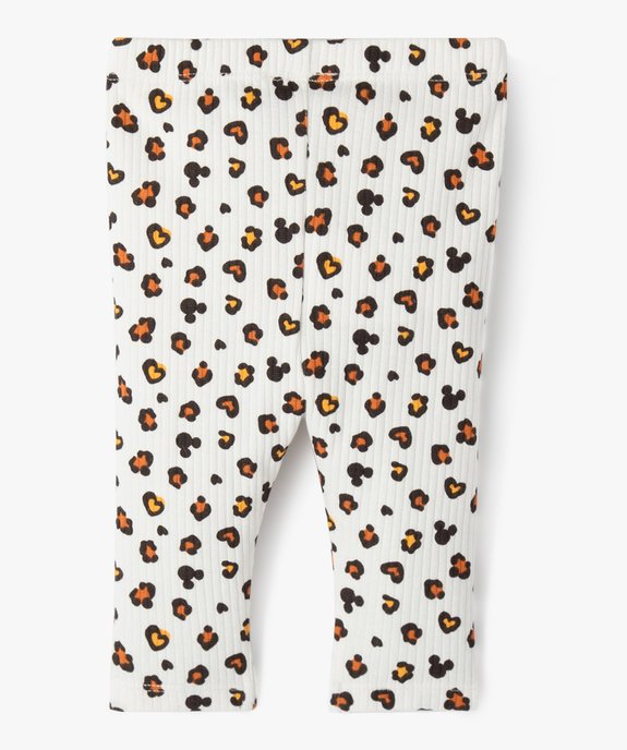 Legging en maille côtelée imprimé léopard - Disney  vue3 - DISNEY BABY - GEMO