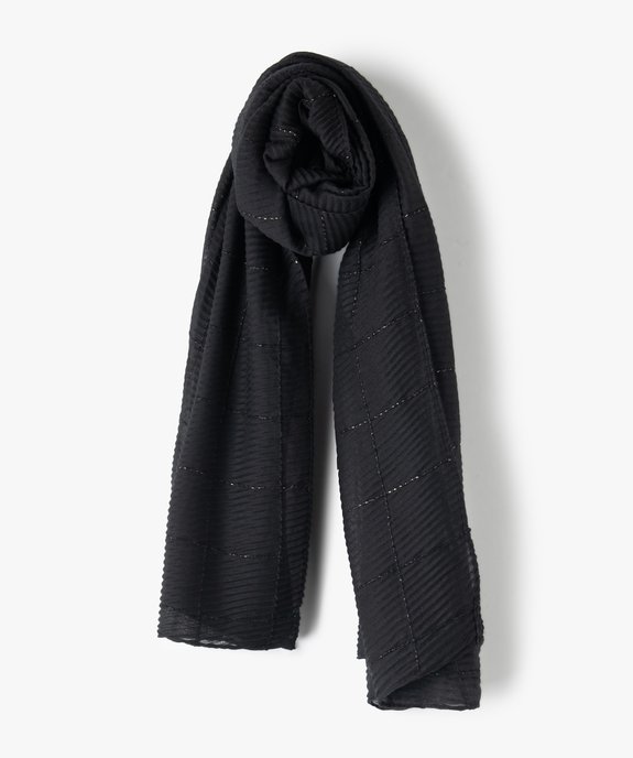 Foulard femme à carreaux pailletés vue1 - GEMO (ACCESS) - GEMO
