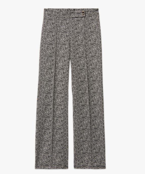 Pantalon droit à pli en maille extensible femme vue4 - GEMO(FEMME PAP) - GEMO