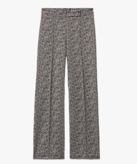 Pantalon droit à pli en maille extensible femme vue4 - GEMO(FEMME PAP) - GEMO