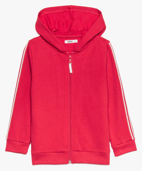 Sweat fille zippé à capuche et paillettes vue1 - GEMO (ENFANT) - GEMO