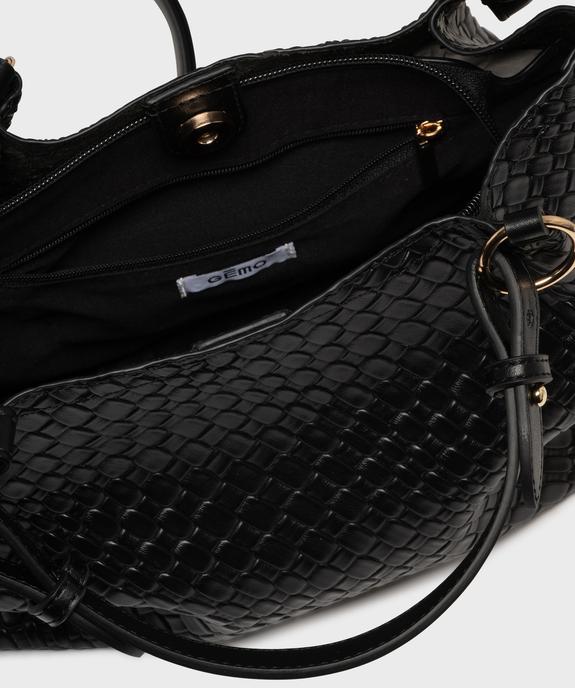 Sac à main souple et texturé avec bandoulière amovible femme vue3 - GEMO (ACCESS) - GEMO