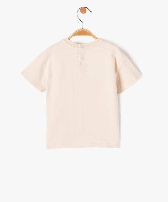 Tee-shirt bébé garçon à manches courtes et imprimé en relief vue3 - GEMO(BEBE DEBT) - GEMO