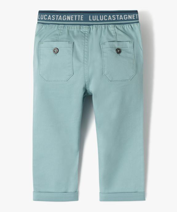 Pantalon slim en coton stretch bébé garçon - LuluCastagnette vue3 - LULUCASTAGNETTE - GEMO